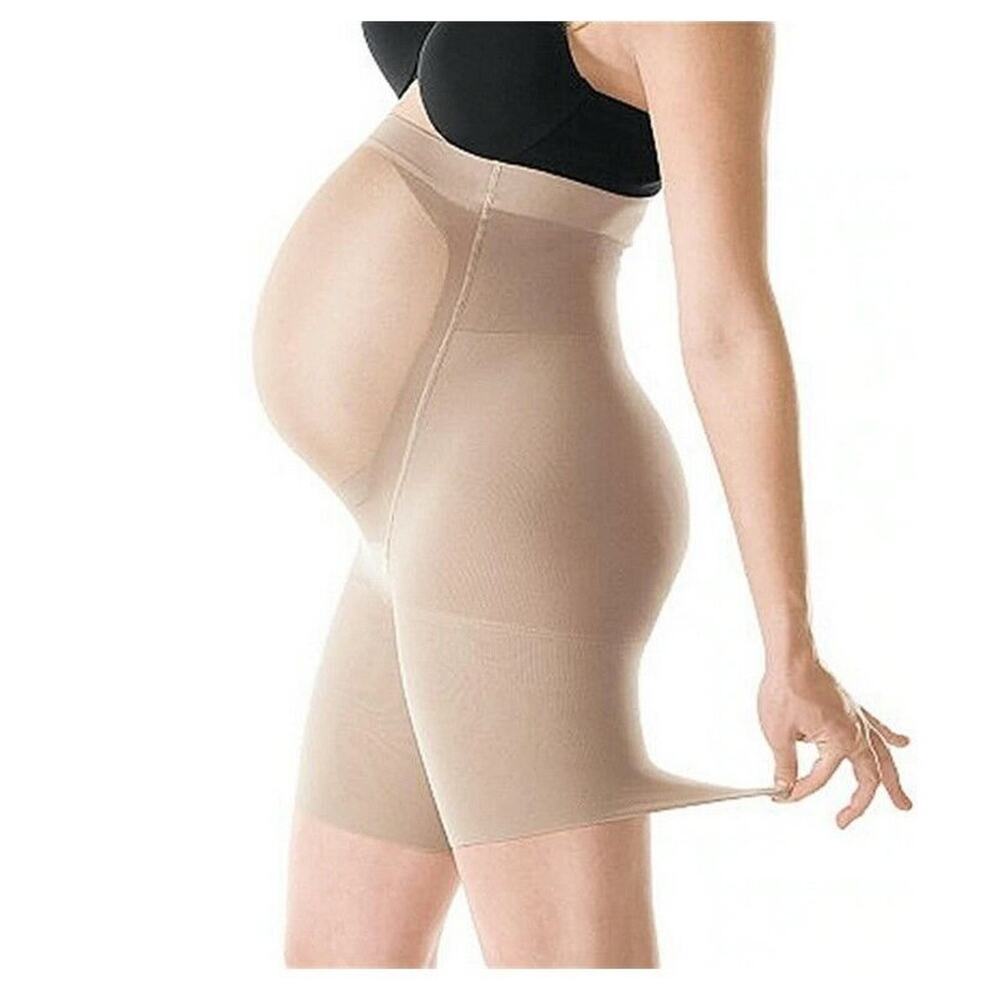 Spanx Maternity Mama Shorts Mid-Thigh Shaper 163 Beige Size B 400059